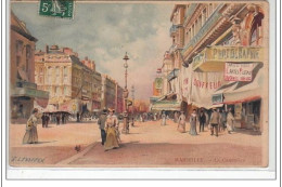 MARSEILLES : LESSIEUX : La Canebière (marchand De Cartes Postales) - Très Bon état - Canebière, Stadtzentrum