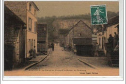 MONTBARD : édition Toillée - La Rue Et Les Rochers Saint Miche - Faubourg - Très Bon état - Montbard