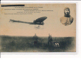 Edition LIBOURNE : Aviation, L'aviateur Henri Lafargue Sur Monoplan Hanriot - Très Bon état - Libourne