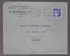 Lyon 1937. Enveloppe à En-tête R. Moiroud, Agence Maritime Et Agence En Douane, Voyagée Intra Lyon - 1921-1960: Période Moderne