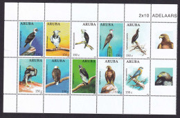 323 ARUBA 2012 - Y&T 611/20 + Vignette - Oiseau Aigle - Neuf ** (MNH) Sans Charniere - Curaçao, Antilles Neérlandaises, Aruba