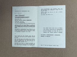 VANDENBRANDT Jan Eduard °PERK 1881 +PERK 1970 - LOMBAERTS - BOHETS - BOLLIJN - Oudstrijder 1914-1918 - Boerenbond - Esquela