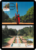 Portugal 2023 2 Postal Máximo 100 Anos Do Parque De Serralves Museu Architectura Art Museum Maximum Maxicard Porto - Tarjetas – Máximo