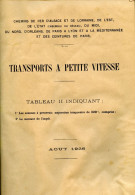 Instructions Générales.1926.Transport à Petite Vitesse.Chemins De Fer.Alsace-Lorraine.de L'Est.d'Etat.du Midi.du No - Eisenbahnverkehr