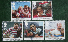 100 Years Of Rugby League Rugby Player Mi 1591-1595 1995 Used Gebruikt Oblitere ENGLAND GRANDE-BRETAGNE GB GREAT BRITAIN - Used Stamps