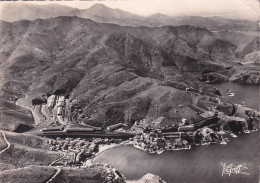 Z+ Nw-(66) LA COTE VERMEILLE - VUE AERIENNE - LE CAP , CERBERE ET LE TUNNEL DE PORT BOU - Cerbere