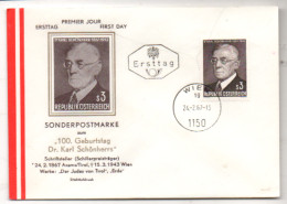 Österreich 1967 MiNr.: 1234 Schönherr; Ersttag FDC Scott: 695 YT: 955BA Sg: 1305 - FDC