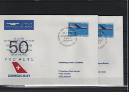 Schweiz Air Mail Swissair  FFC  30.4.1969 Zürich - Lusanne - Eerste Vluchten