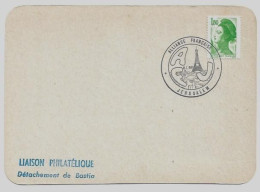 N°2375  Cachet  Alliance Française Jérusalem 6.1.1986 - Liaison Philatélique Bastia - Liberté Gandon 1,80 Vert - Cachets Provisoires