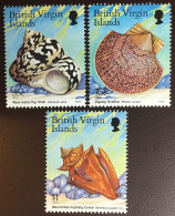 British Virgin Islands 1999 Shells Top 3 Values MNH - Conchas