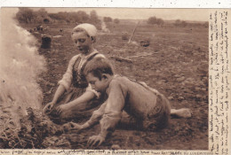 ARTS. CPA. PEINTURE SOUZA PINTO " LES POMMES DE TERRE " MUSEE DU LUXEMBOURG. ENVOYE DE VALLAIS .ITALIE.ANNEE 1912+ TEXTE - Schilderijen