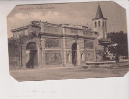 SPOLETO  PERUGIA  PORTA LEONINA  VG  1927 DIFETTO ANGOLI - Perugia