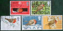 Natale Weihnachten Xmas Noel Robin (Mi 1596-1600) 1995 Used Gebruikt Oblitere ENGLAND GRANDE-BRETAGNE GB GREAT BRITAIN - Oblitérés