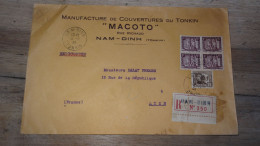 Grande Enveloppe INDOCHINE, Nam Dinh 1934 .......... 240424......... CL9-59 - Lettres & Documents