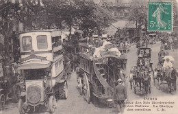 Z++ Nw-(75) PARIS - CARREFOUR DES BDS MONTMARTRE ET DES ITALIENS - LA STATION DES OMNIBUS - ANIMATION - Openbaar Vervoer