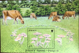 Jersey 2005 Fungi Mushrooms Animals Minisheet MNH - Funghi