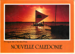 Navigation Sailing Vessels & Boats Themed Postcard Pirogue De L'Ile Des Pins Nouvelle Caledonie - Velieri