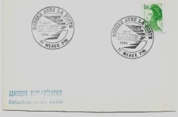 N°2375  Cachet Temporaire Bougez Avec La Poste 77 Meaux 18/04/1986 - Liaison Philatélique Bastia - Gandon 1,80 Vert - Tijdelijke Stempels