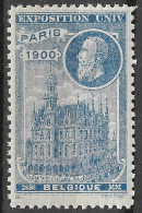 FRANCE ERINOPHILIE FAIR EXPOSITION UNIVERSELLE 1900 PARIS BELGIQUE BELGIUM Vignette CINDERELLA MNH** - 1900 – París (Francia)