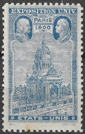 FRANCE ERINOPHILIE FAIR EXPOSITION UNIVERSELLE 1900 PARIS ETATS-UNIS UNITED STATES USA Vignette CINDERELLA MNH** - 1900 – París (Francia)