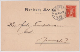 Zumst. 152 / Mi. 162x Auf Reiseavis Malzfabrik &Hafermühle Solothurn Gelaufen Ab ERLENBACH (Zürich) - Covers & Documents