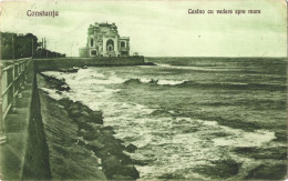 ROMANIA 1926 CONSTANTA - CASINO WITH SEA VIEW, BUILDING, ARCHITECTURE, CLIFF, SEASIDE - Roemenië