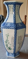 Chinese Qianlong Zeshoekige Vaas - Asiatische Kunst