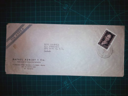 ARGENTINE, Enveloppe De "Rafael Kurlat Y Cia" Circulée Par Avion Jusqu'à New York, USA. Timbre-poste : Eva Duare De Pero - Used Stamps