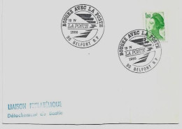 N°2375  Cachet Temporaire Bougez Avec La Poste 90 Belfort 19/04/1986 - Liaison Philatélique Bastia - Gandon 1,80 Vert - Bolli Provvisori