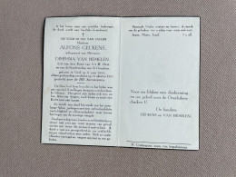 GEUKENS Alfons °GEEL 1894 +GEEL 1957 - VAN HEMELEN - Décès