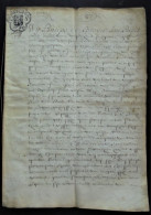 SINT-PIETERS-LEEUW. "Vercrijghbrief" Anno 1740 Op PERKAMENT - Manuscripten