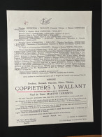 Messire Frédéric Coppieters ‘t Wallant Veuf Marthe Lenaerts *1870 Bruges +1952 Knokke-sur-Mer Zevenkerken Moens De Haese - Décès