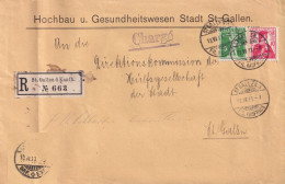 R Brief  "Hochbau U. Gesundheitswesen Stadt St.Gallen"         1913 - Briefe U. Dokumente