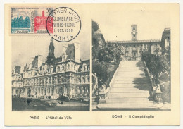 FRANCE - Carte Maximum - 35F Jumelage Paris Rome - 11 Octobre 1959 - Paris - 1950-1959