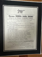 Eugenia Dhondt Echtg Coornaert Charles *1874 Heist +1949 Heist Knokke Aan Zee Beyne Zwaenepoel Pintelon Van Acker Deleyn - Obituary Notices