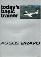 Dépliant De Présentation De L'aéronef Italo-suisse FFA AS 202 Bravo - Luchtvaart