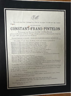 Constant Pintelon Wed Van Rollegem *1871 Dudzele +1949 Ramskapelle Heist Gardeyn Paeye Westijn De Clerck Van Zandweghe - Obituary Notices