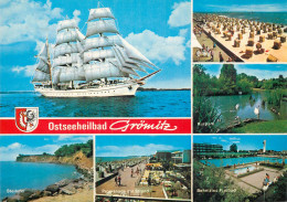 Navigation Sailing Vessels & Boats Themed Postcard Ostseeheilbad Gromitz Scooner - Segelboote