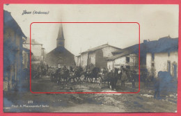 Vaux Ardennes - Carte Photo Convoi Allemand Face à L'église - Cachets " Reserv. Inft. Reg. 87 " / Guerre De 1914-18. - Autres & Non Classés