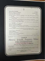 Monsieur Alberic Hechtermans Epoux De Fresart Anne-Marie * Hasselt +1956 Chateau D’Alken Bronne Moulaert Thonon Menzies - Obituary Notices