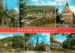 73670028 Balve Panorama Hoennetal Kapelle Glockenspiel Balver Hoehle Kirche Muse - Altri & Non Classificati