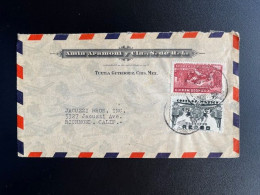 MEXICO 1948 AIR MAIL LETTER TUXTLA GUTIERREZ TO RICHMOND CA USA 02-09-1948 - Messico