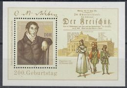 DDR  Block 86, Postfrisch **, Carl Maria Von Weber 1986 - Andere & Zonder Classificatie