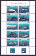 323 ARUBA 2012 - Y&T 629/38 Avec Vignette - Baleine Mammifere Marin - Neuf ** (MNH) Sans Charniere - Niederländische Antillen, Curaçao, Aruba