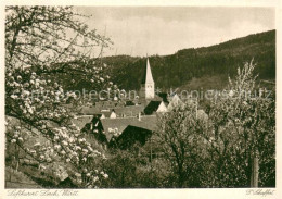 73669639 Lorch Wuerttemberg Ortsmotiv Mit Kirche Baumbluete Kupfertiefdruck Lorc - Lorch