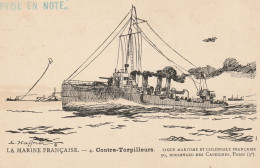 Ligue Maritime Et Coloniale Française  (10298) La Marine Française. 4. Contre-Torpilleurs - Colecciones Y Lotes