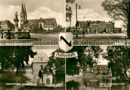 73669578 Halberstadt Dom Holzmarktbrunnen Bahnhof Jagdschloesschen Spiegelsberge - Halberstadt