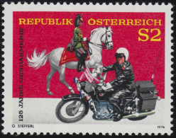 1454 125 Jahre österreichische Gendarmerie, Reiter + Motorrad, 2 S, ** - Nuevos