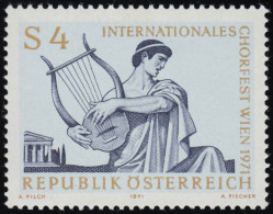 1365 Internationales Chorfest Wien, Sänger Mit Lyra, 4 S, Postfrisch **  - Ungebraucht