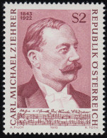 1403 50. Todestag, Carl Michael Ziehrer (1843-1922) Komponist 2 S, Postfrisch ** - Ungebraucht